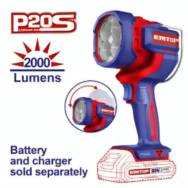 EMTOP ELWLI2088 20V Cordless Work Lamp