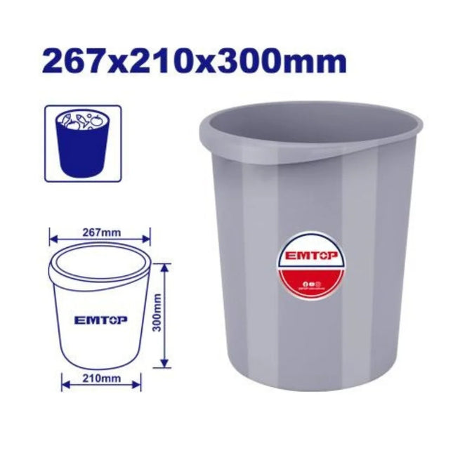 EMTOP EMLJ1330 Plastic Rubbish Bin