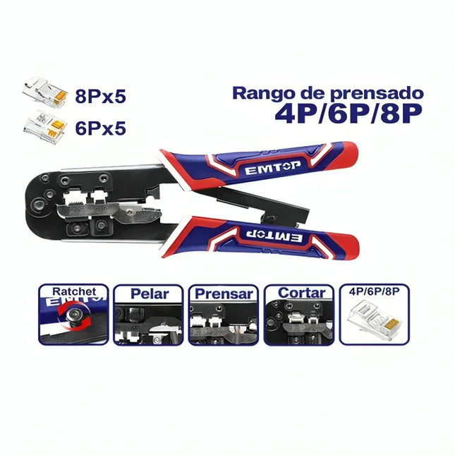 EMTOP EMPCR46801 Modular Plug Crimper