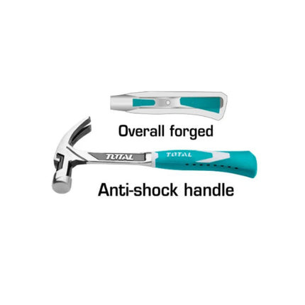Total THT7143166  Claw Hammer with Steel Handle  450g