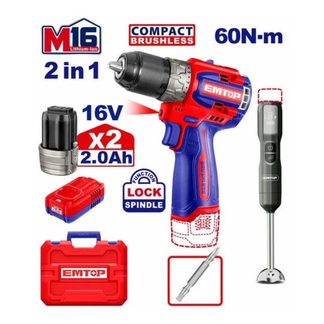 EMTOP ECKL20277  Battery Powered Tool Kit 16V