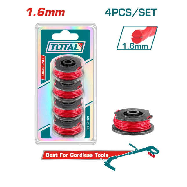 Total TALS1602 Grass Trimmer Line – 1.6mm Spool (4 Pieces Set)
