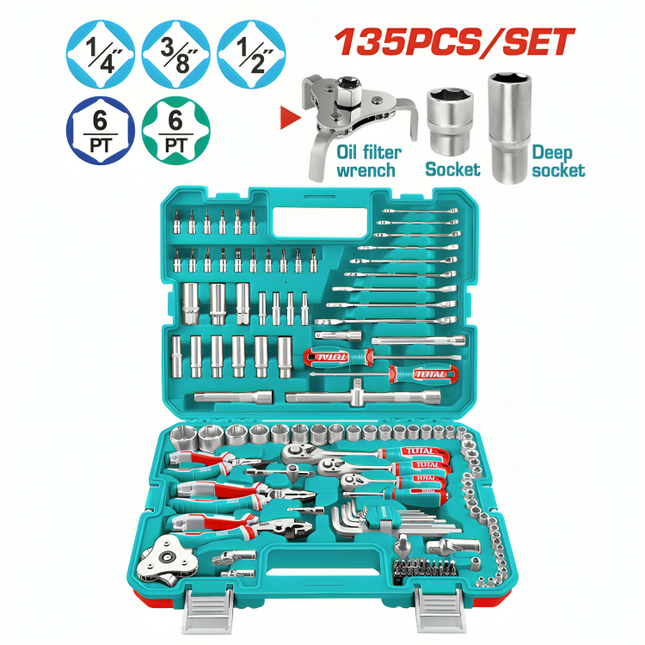 Total THKTHP21356 |135-Piece Hand Tool Set