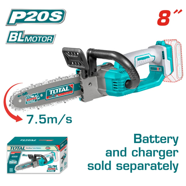 Total TGSLI2085 | 20V 8-Inch Cordless Chainsaw Without Batteries