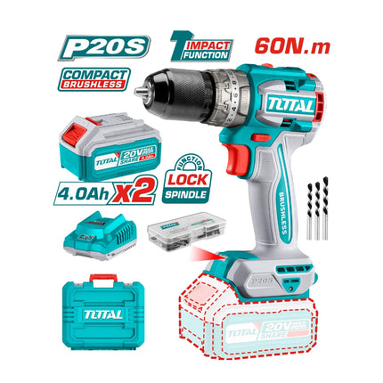 Total TIDLI206026 20V Cordless Drill – 60Nm