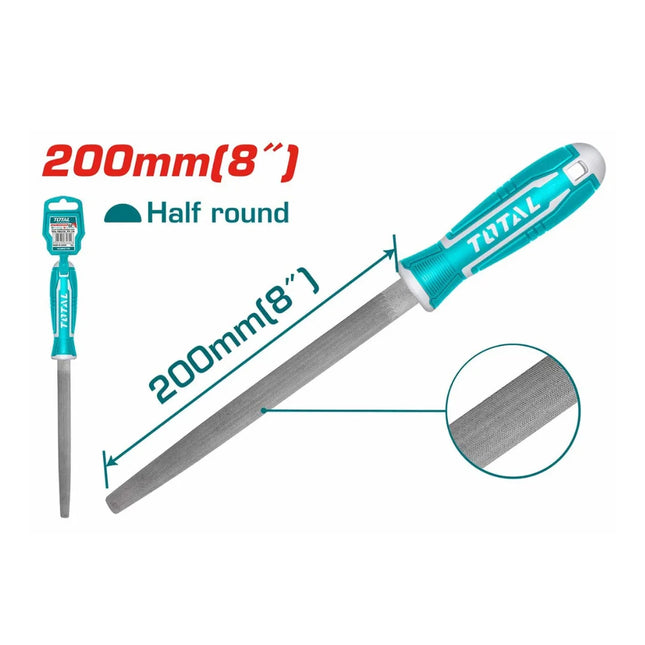 Total THT91286 Half Round Wood File – 8 Inch
