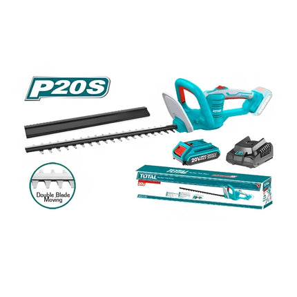 Total THTLI20461  20V Lithium-Ion Cordless Hedge Trimmer with Battery & Charger