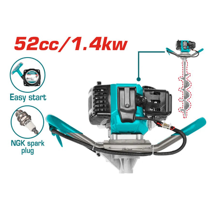Total TEA55221-1 | 52cc Gasoline Earth Auger
