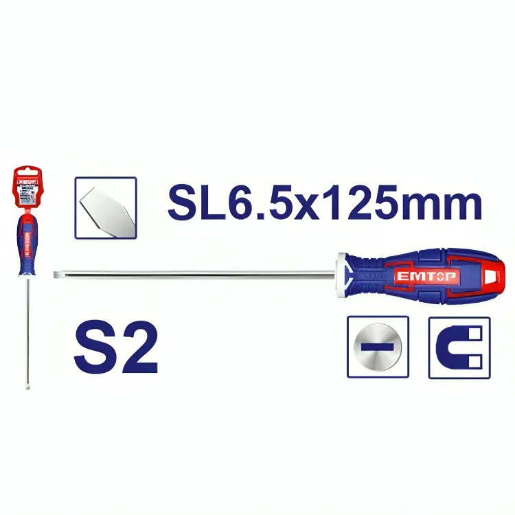 مفك عادي ثقيل EMTOP ESDRSL6502 Slotted مفك عادي ثقيل EMTOP ESDRSL6502 Slotted