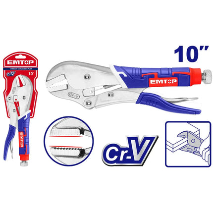 EMTOP ELPRSJ1002   Straight Jaw Locking Pliers