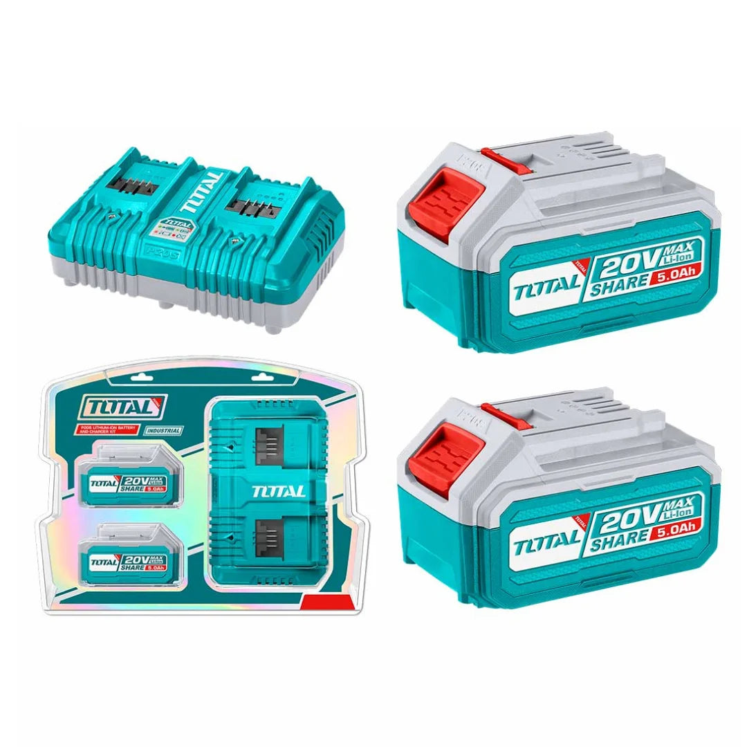 طقم بطاريات مع شاحن Total TFBCPK2425 طقم بطاريات مع شاحن Total TFBCPK2425