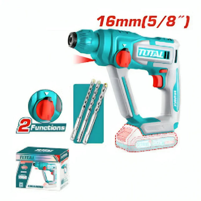 Total TRHLI20168 20V Cordless Rotary Hammer – 16mm 