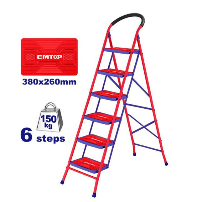 EMTOP ESLR1061   6-Step Wide Iron Ladder