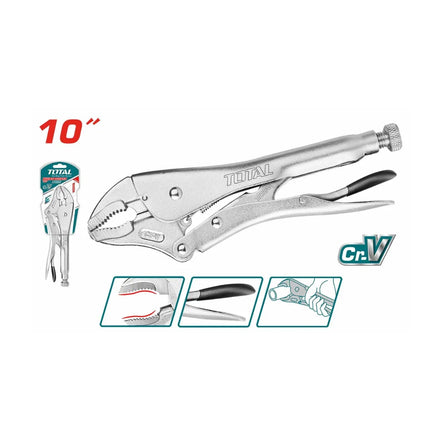 Total THT191001 Curved Jaw Lock Plier 10" Heavy Duty