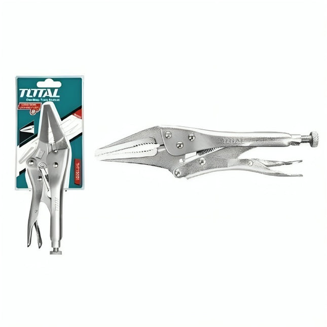 Total THT19902  Long Nose Lock Plier 9" Heavy Duty with Bent Nose