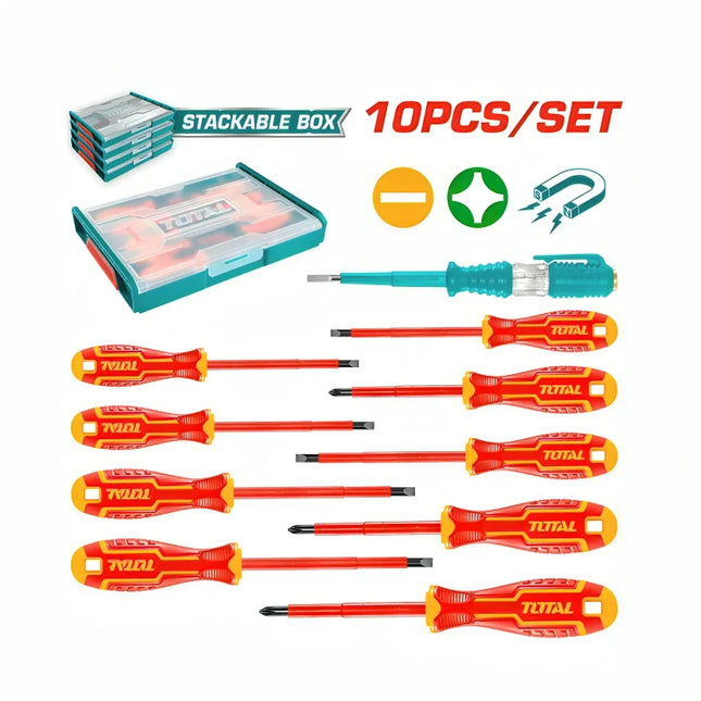 Total THKTV02S101  10pcs Insulated Hand Tools Set