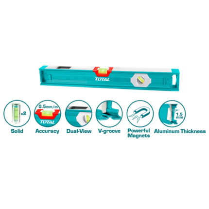 Total Heavy-Duty Magnetic Spirit Level