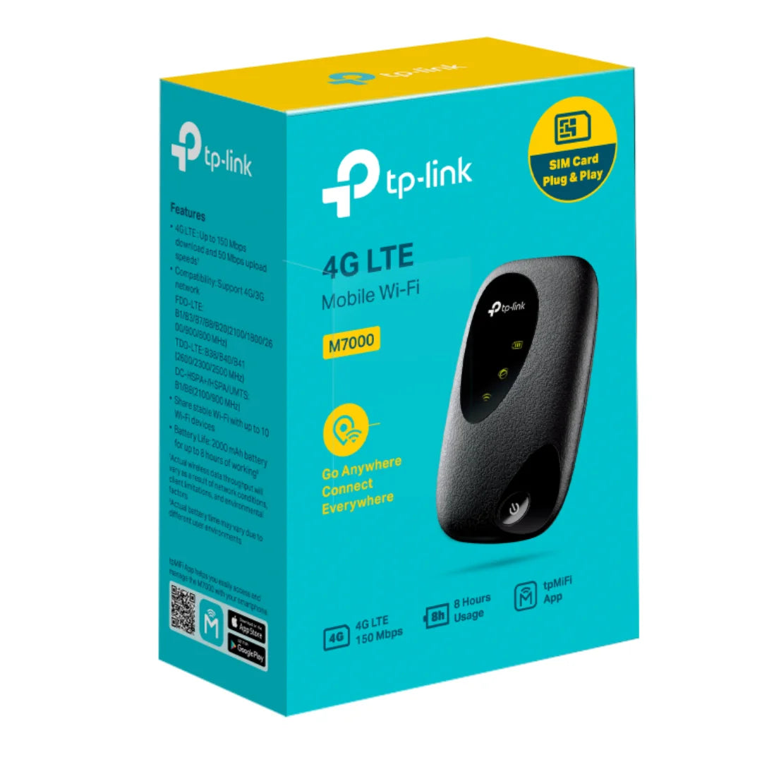 جهاز واي فاي متنقل TP-Link M7000 بتقنية 4G LTE جهاز واي فاي متنقل TP-Link M7000 بتقنية 4G LTE