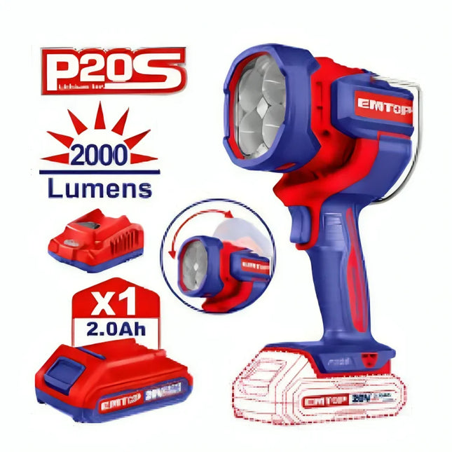 EMTOP ELWLI20881 20V Cordless Work Lamp

