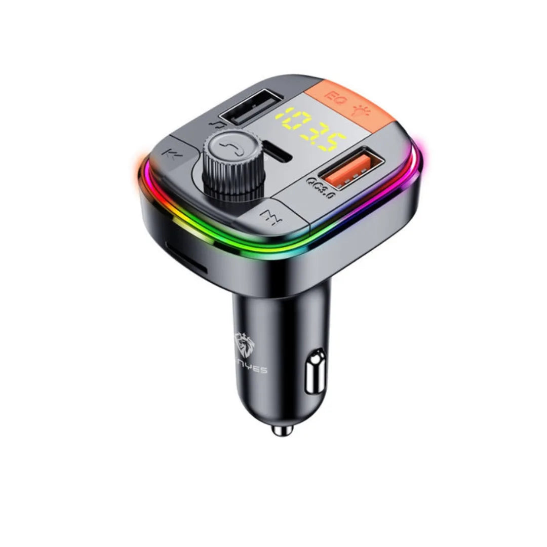 LENYES CA883 Car Bluetooth FM Transmitter- Black LENYES CA883 Car Bluetooth FM Transmitter- Black