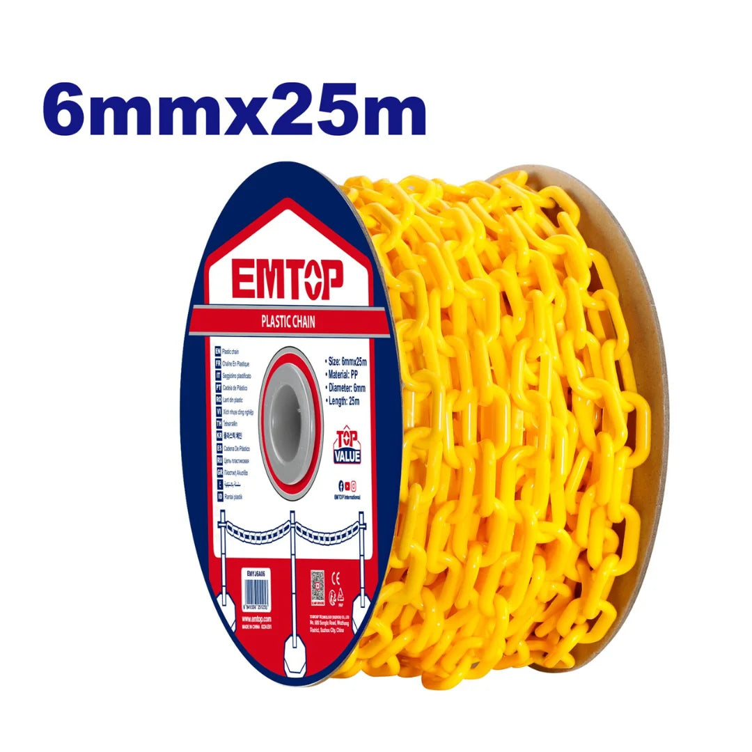 EMTOP EMYJ6A06 Plastic Chain 6MM × 25M