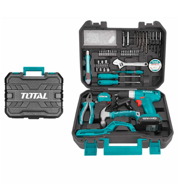 Total THKTHP11282  12V Cordless Drill with 128-Piece Tool Set