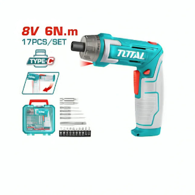 Total TSDLI08025  8V Cordless Screwdriver 