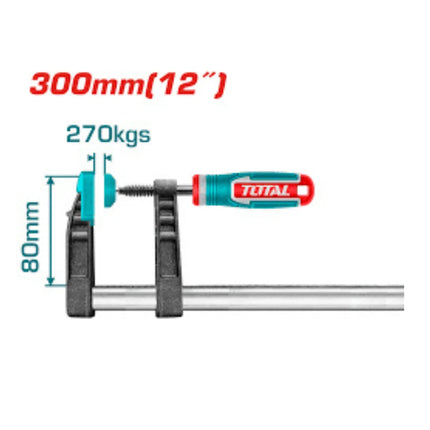 Total THT1320801 |  F Clamp with Plastic Handle