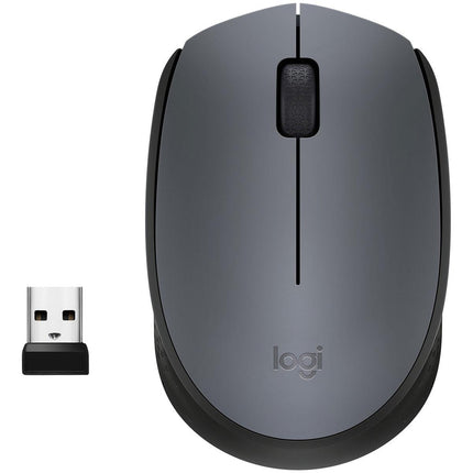 Logitech M170 Wireless Mouse - 2.4 GHz Reliable Connection - 12-Month Battery Life - Ambidextrous Design - Plug and Play - Black