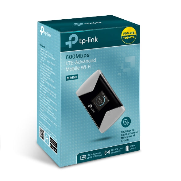 TP-Link M7650 600Mbps LTE-Advanced Mobile Wi-Fi TP-Link M7650 600Mbps LTE-Advanced Mobile Wi-Fi