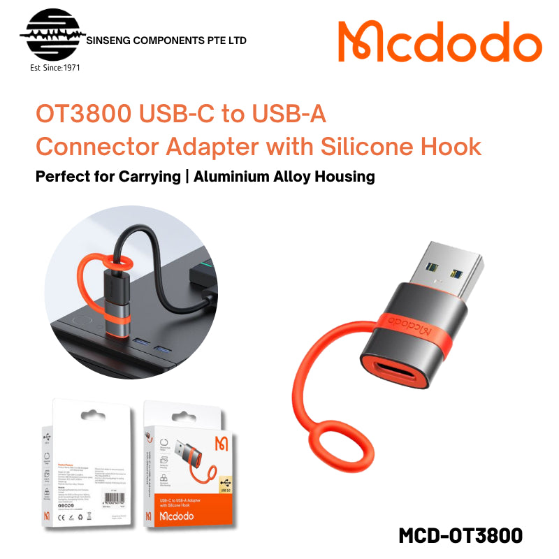 محول Mcdodo OTG USB-C إلى USB-A 3.0 OT-3800 محول Mcdodo OTG USB-C إلى USB-A 3.0 OT-3800