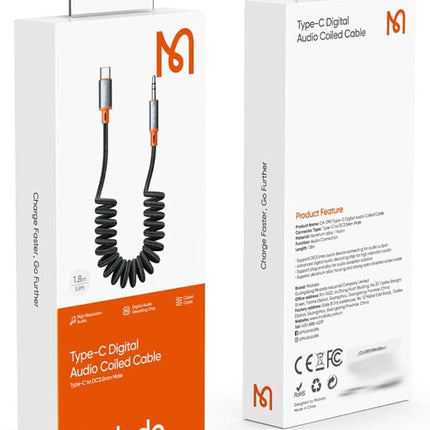 Mcdodo Type-C to 3.5mm Male Audio Coiled Cable 1.8m CA-0900