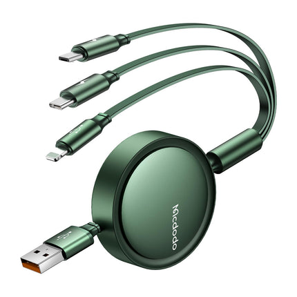Mcdodo 3-in-1 Retractable Charging Cable 1.2M CA-7250
