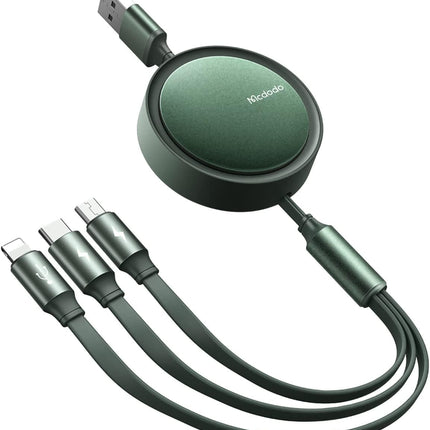 Mcdodo 3-in-1 Retractable Charging Cable 1.2M CA-7250