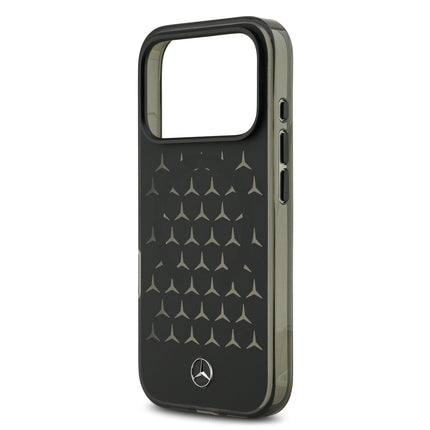 كفر مرسيدس بنز (Mercedes-Benz) ماج سيف مسنفر مع نقشة النجوم الجديدة للايفون 16 برو ماكس وسلسلة آيفون 17 - أسود