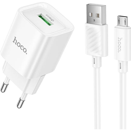 Hoco C145A Charm QC3.0 Fast Charger with Micro USB Cable