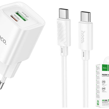 Hoco C147A Charm 20W PD Fast Charger Set with Cable EU