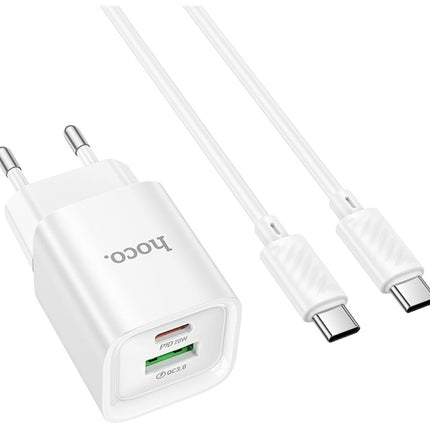 Hoco C147A Charm 20W PD Fast Charger Set with Cable EU