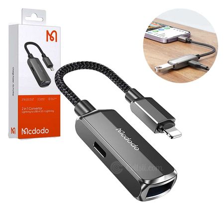 محول 2 في 1 من Lightning إلى USB-A 3.0 OTG CA-2690 من Mcdodo محول 2 في 1 من Lightning إلى USB-A 3.0 OTG CA-2690 من Mcdodo
