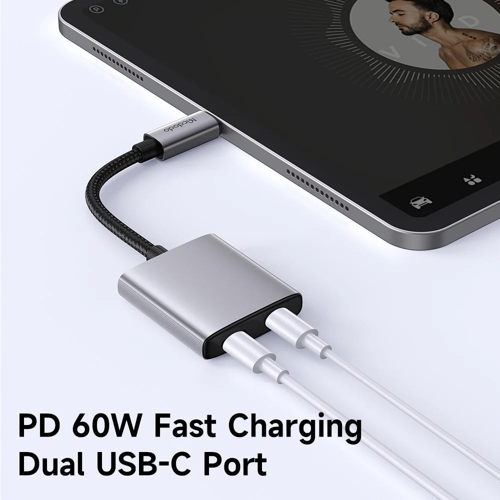 محول صوت 2 في 1 USB-C إلى USB-C مزدوج CA-5570 من Mcdodo محول صوت 2 في 1 USB-C إلى USB-C مزدوج CA-5570 من Mcdodo