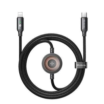 شاحن لاسلكي 2 في 1 من Mcdodo بمنفذ USB-C إلى Lightning + Apple Watch بقوة 36 واط بطول 1.5 متر CA-5680 شاحن لاسلكي 2 في 1 من Mcdodo بمنفذ USB-C إلى Lightning + Apple Watch بقوة 36 واط بطول 1.5 متر CA-5680