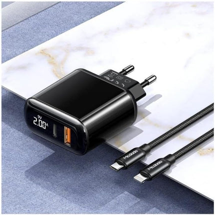 Mcdodo 20W PD+QC EU Charger with USB-C to Lightning Cable LCH-7171