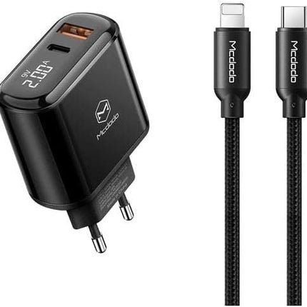Mcdodo 20W PD+QC EU Charger with USB-C to Lightning Cable LCH-7171