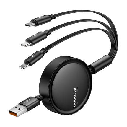 Mcdodo 3-in-1 Retractable Charging Cable 1.2M CA-7250