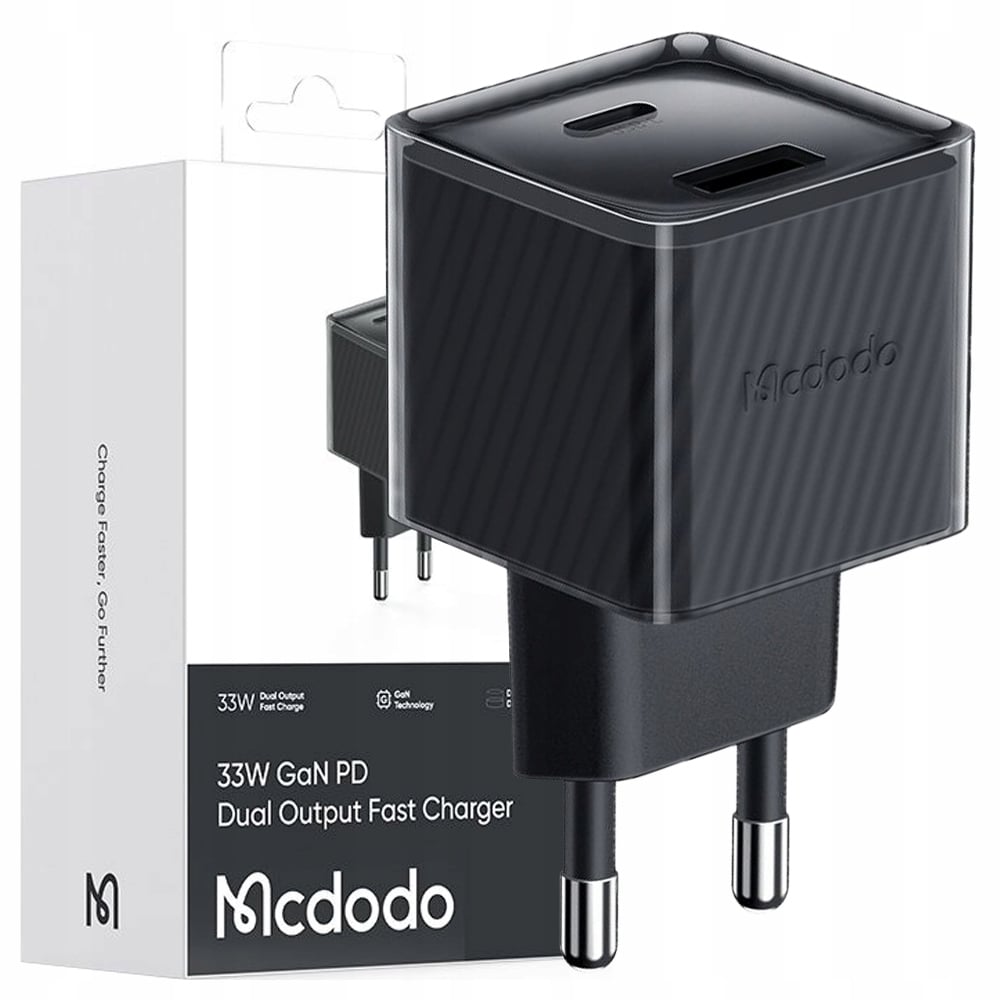 شاحن Mcdodo 33W GaN PD سريع - أسود CH-4151 شاحن Mcdodo 33W GaN PD سريع - أسود CH-4151