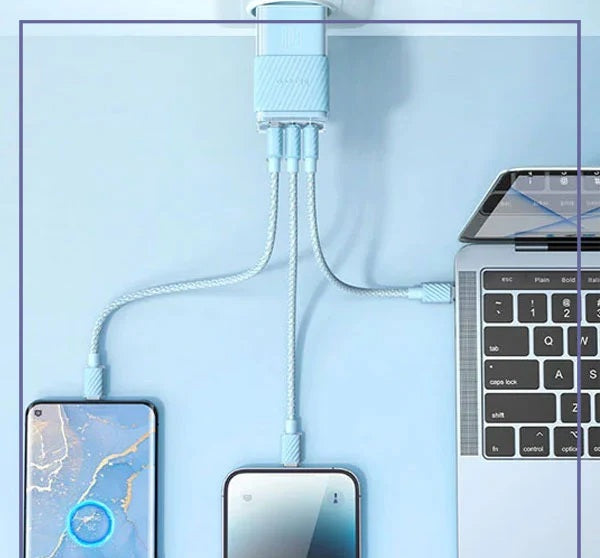 شاحن Mcdodo 67 واط Dichromatic GaN 5 Mini Fast CH-1503 - أزرق شاحن Mcdodo 67 واط Dichromatic GaN 5 Mini Fast CH-1503 - أزرق