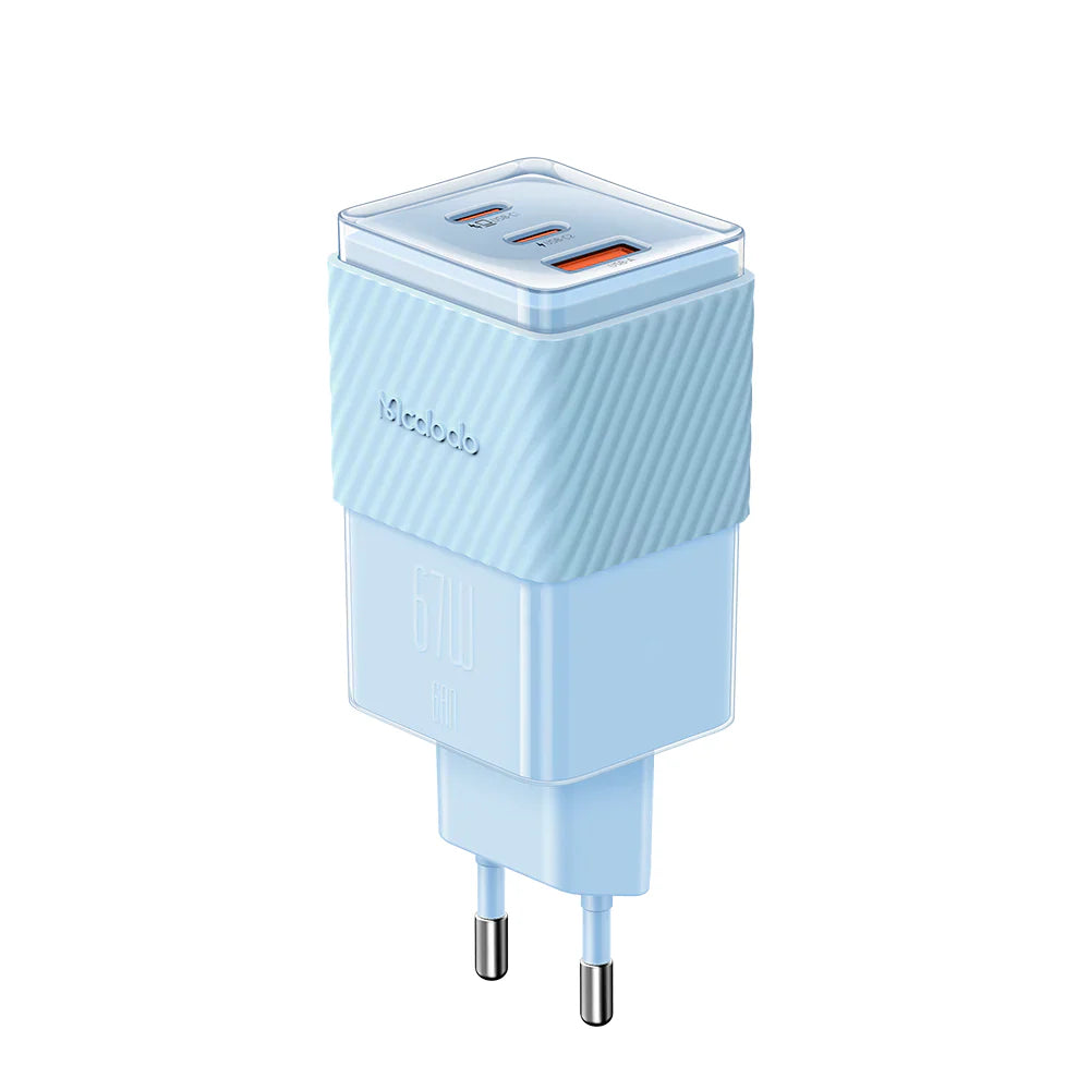 شاحن Mcdodo 67 واط Dichromatic GaN 5 Mini Fast CH-1503 - أزرق شاحن Mcdodo 67 واط Dichromatic GaN 5 Mini Fast CH-1503 - أزرق