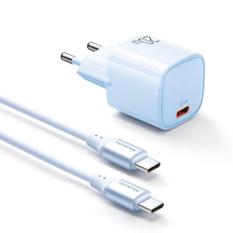 Mcdodo Nano 20W PD Charger with USB-C to USB-C Cable - Blue CH-4046