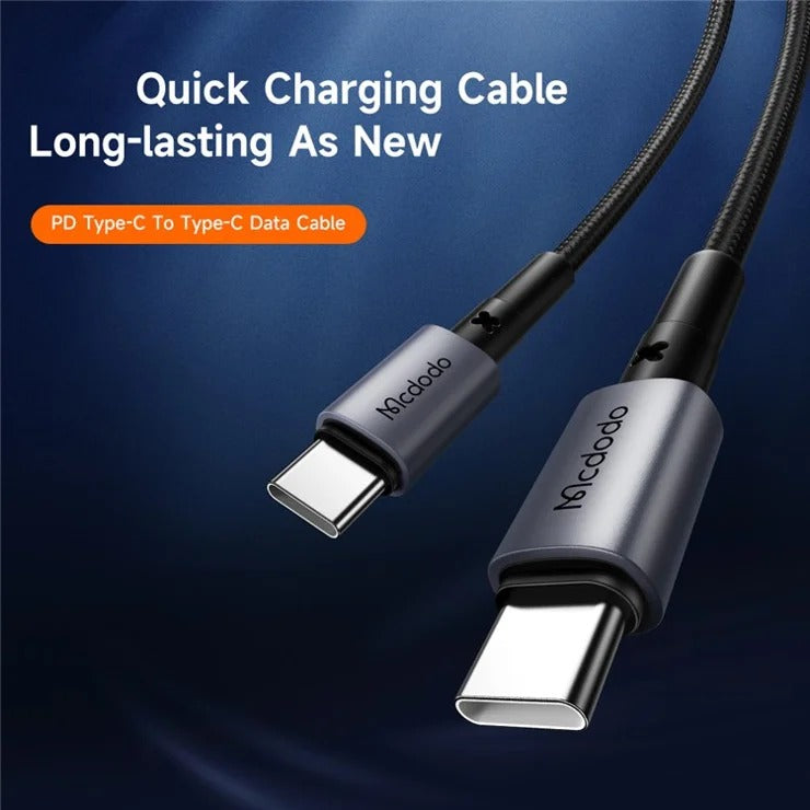 Mcdodo Type-C to Type-C PD Fast Charge Data Cable 1M Black CA-3130 Mcdodo Type-C to Type-C PD Fast Charge Data Cable 1M Black CA-3130