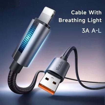 كابل USB-A إلى Lightning بطول 1.2 متر من Mcdodo مع شحن سريع بقوة 3 أمبير CA-5660